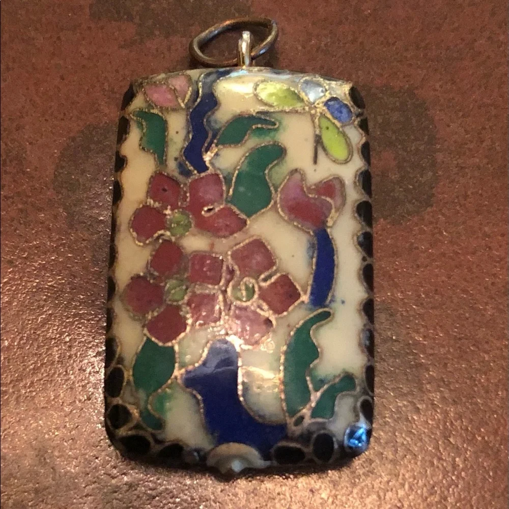 VTG Cloisonné Pendant - Picture 4 of 5